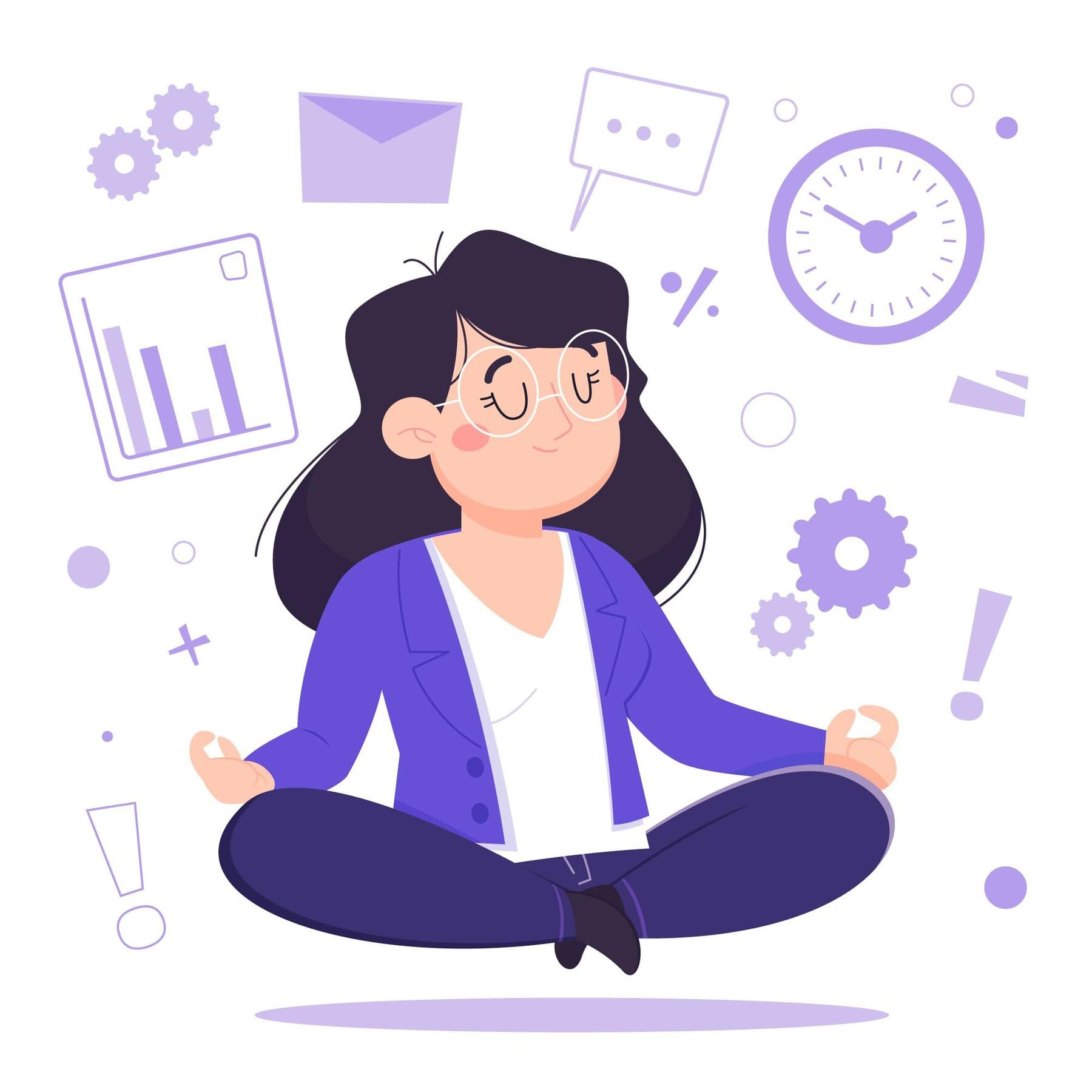 Illustration of a person practicing mindfulness